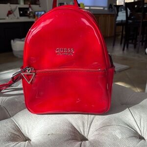 GUESS Shiny Red Backpack